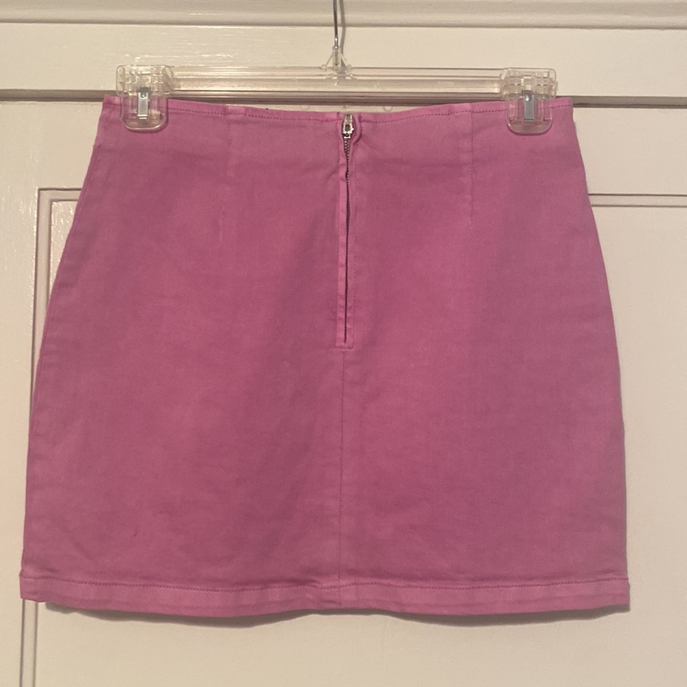 Front Seamed Denim Mini - Picture 2 of 3